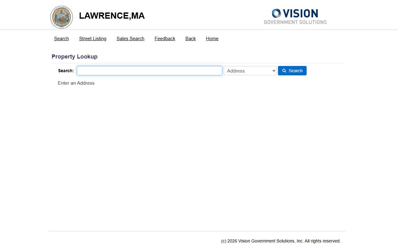 Lawrence VGSI property search for Lawrence property tax records
