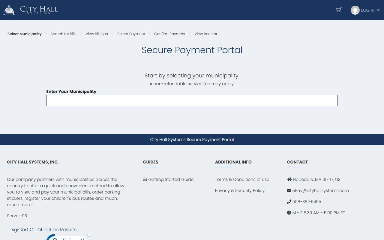 Lynn property tax payment portal through City Hall Systems