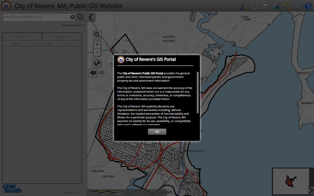 Revere GIS interactive map for Revere property tax records